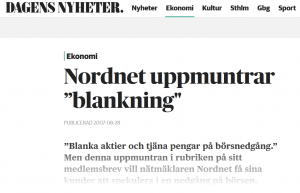 Nordnet blanka aktier